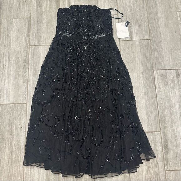 NWT Mac Duggal Strapless Embellished A-Line Dress Size 10 - Picture 2 of 3